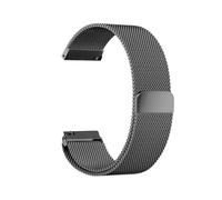EDVENA Mesh Milanese Loop Watchbands Band 16mm 18mm 20mm 22mm 4 Colors Bracelet Magnetic Closure Wrist Strap(Black,22mm)