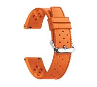 EDVENA Quick Release Silicone Watch Strap 18mm 20mm 22mm Compatible With Smart Rubber Watch Strap(Orange,18mm,Black Buckle)