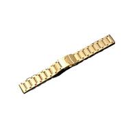 EDVENA Solid Stainless Steel Watch Band 18mm 20mm 22mm 24mm Double Insurance Replacement Metal Watch Strap Watchband Bracelet Wristband(Gold,18mm)
