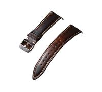 EDVENA Vintage Oil Wax Genuine Leather Watch Strap 18mm 19mm 20mm 21mm 22mm Brown Black Blue Watchbands Quick Release Bracelet(Dark Brown,18mm)