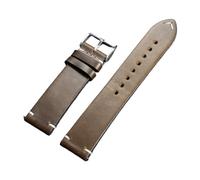 EDVENA Vintage Oil Wax Leather Watchband 18mm 20mm 22mm 19mm 21mm 24mm Universal Stitching Cowhide Strap Watch Band(Green,20mm)