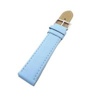 EDVTK35 10 Colors Strap Watch Leather Watches Band 12mm 14mm 16mm 18mm 20mm 22mm 24mm Compatible With Women Men Watchbands Solid Color Watch Belts(Blue,20mm)