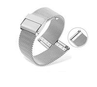 EDVTK35 18mm 19mm 20mm 21mm 22mm 23mm 24mm New Black Milanese Stainless Metal Watchband Watch Band Strap Bracelet with Quick Release Pin(Silver_16mm)