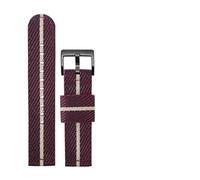 EDVTK35 18mm 20mm 22mm 24mm Soft Canvas Watchband Compatible With Timex No. 5 Solar Nylon Strap Watch Double-layer Canvas Strap(Color 02 BK,22mm)