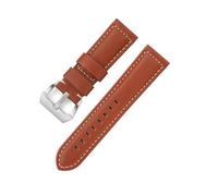 EDVTK35 20mm 22mm 24mm 26mm Matte Genuine Leather Watch Strap Oil Wax Cowhide Watch Band Retro Crazy Horse Wristband(ZW Light Brown,20mm)