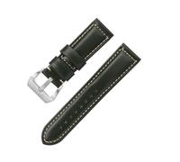EDVTK35 20mm 22mm 24mm 26mm Matte Genuine Leather Watch Strap Oil Wax Cowhide Watch Band Retro Crazy Horse Wristband(ZG Green,20mm)