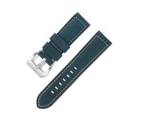 EDVTK35 20mm 22mm 24mm 26mm Matte Genuine Leather Watch Strap Oil Wax Cowhide Watch Band Retro Crazy Horse Wristband(Matte Light Blue,20mm)