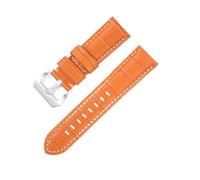 EDVTK35 20mm 22mm 24mm 26mm Matte Genuine Leather Watch Strap Oil Wax Cowhide Watch Band Retro Crazy Horse Wristband(Bamboo Light Brown,24mm)