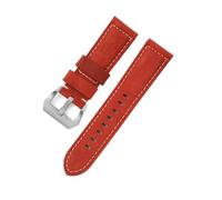 EDVTK35 20mm 22mm 24mm 26mm Matte Genuine Leather Watch Strap Oil Wax Cowhide Watch Band Retro Crazy Horse Wristband(Crazy Horse Red,20mm)