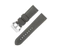 EDVTK35 20mm 22mm 24mm 26mm Matte Genuine Leather Watch Strap Oil Wax Cowhide Watch Band Retro Crazy Horse Wristband(Matte Gray,20mm)