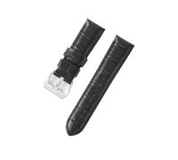 EDVTK35 20mm 22mm 24mm 26mm Matte Genuine Leather Watch Strap Oil Wax Cowhide Watch Band Retro Crazy Horse Wristband(Bamboo Black black,20mm)