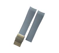 EDVTK35 21MM Black Blue Gray Green Rubber Silicone Watch Strap Waterproof Watchband Compatible With Longines Conquest HydroConquest L3 Accessories(LightGray with clasp)