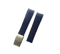 EDVTK35 21MM Black Blue Gray Green Rubber Silicone Watch Strap Waterproof Watchband Compatible With Longines Conquest HydroConquest L3 Accessories(Blue with clasp)