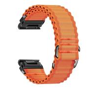 EDVTK35 26mm 22mm Nylon Loop Strap Compatible With Garmin Fenix 8 E 7 7X 6 6X 5 5X Sport Bands Compatible With Forerunner 965 955 970/Tactix 8 Bracelet(GREEN BLUE,QuickFit 26mm)