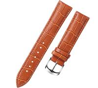EDVTK35 8 10 12 14 15 16 17 18 19 20 Mm Genuine Leather Watchband Watch Belt Strap Wristwatches Band Female Red White Black(Light Brown,10mm)