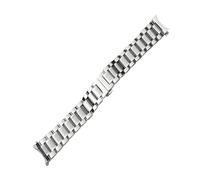 EDVTK35 Compatible with 12 14 15 16 17 18 19 20 21mm 22mm 23mm 24mm Watch Band Stainless Steel Curved End Strap Butterfly Buckle Wristband(Silver,16mm)