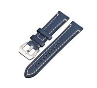 EDVTK35 Cow Leather Watch Band 18mm 20mm 22mm 24mm Vintage Strap Silver Buckle Bracelet Accessories Compatible With Panerai Compatible With Fossil Watchband