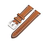 EDVTK35 Cow Leather Watch Band 18mm 20mm 22mm 24mm Vintage Strap Silver Buckle Bracelet Accessories Compatible With Panerai Compatible With Fossil Watchband