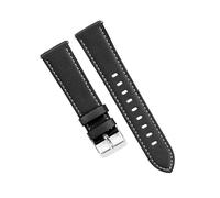 EDVTK35 Genuine Cowhide Watch Strap 20mm 22mm Calfskin Watchband Compatible With Casio Watch band Accessories Solid Buckle Black Brown(Black,20mm)