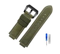 EDVTK35 Genuine Leather Watch Strap Compatible With Timex Watch T2N721 T2N720 739 TW2T6300 Band 24 * 16mm Watchband With Screw And Tools(Army green black)