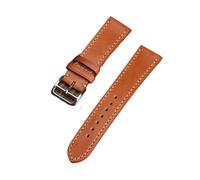 EDVTK35 Handmade Brown Leather Watchband 20 22 18MM Soft Antique Style First Layer Leather Strap For Men And Women(A Color,22MM)