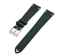 EDVTK35 Leather Strap 18mm 20mm 22mm Vintage Frosted Leather Wristband Intelligent Quick Release Watch Accessory(Green,20mm)