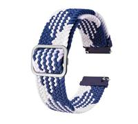 EDVTK35 Premium Nylon Watchband For Men Women Watch Accessories With Tool And Stainless Steel Buckle 18mm 19mm 20mm 22mm(White Blue-A,19mm)