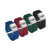 EDVTK35 Silicone Wristband Rubber Watch Strap Suitable For Quick Release Watch Strap 18mm/20mm/22mm/24mm Universal Men's Bracelet(Blue,24MM_ROSE GOLD BUCKLE)