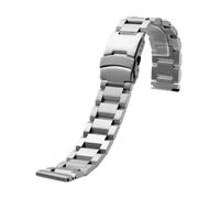 EDVTK35 Solid Stainless Steel Watch Band 18mm 20mm 22mm 24mm Double Insurance Replacement Metal Watch Strap Watchband Bracelet Wristband(Silver,20mm)