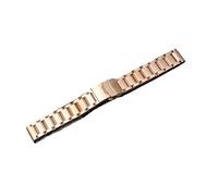 EDVTK35 Solid Stainless Steel Watch Band 18mm 20mm 22mm 24mm Double Insurance Replacement Metal Watch Strap Watchband Bracelet Wristband(Rose gold,22mm)