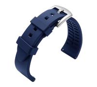 EDVTK35 Sport Silicone Watch Band Watrproof Rubber Straps Compatible With Rolex Water Ghost 18mm 19mm 20mm 21mm 22mm 24mm(Blue,24MM_BLACK BUCKLE)