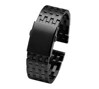 EDVTK35 Stainless Steel Watch Strap Compatible With Diesel DZ4316 DZ7395 7305 4209 4215 Men Metal Solid Wrist Watchband Bracelet 24mm 26mm 28mm 30mm(B Black,22mm)