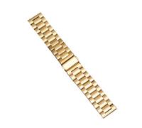 EDVTK35 Stainless Steel Watchbands Folding Buckle 16mm 18mm 20mm 22mm 24mm Quick Release Business Wristwatch Strap Watch Accessories(Gold,20mm)