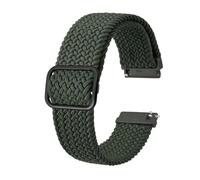EDVTK35 Stretch Nylon Watch Straps Bracelet 18mm 19mm 20mm 22mm Replacement Belt For Smartwatch With Quick Release Spring Bar(Green-B,19mm)