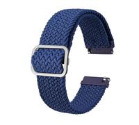 EDVTK35 Stretch Nylon Watch Straps Bracelet 18mm 19mm 20mm 22mm Replacement Belt For Smartwatch With Quick Release Spring Bar(Blue-A,22mm)