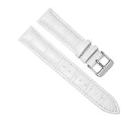 EDVTK35 Universal Replacement Leather Watch Strap Leather Watchband For Men Women 12mm 14mm 16mm 18mm 20mm 22mm 24mm Watch Band(White-S,14mm)