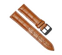 EDVTK35 Universal Replacement Leather Watch Strap Leather Watchband For Men Women 12mm 14mm 16mm 18mm 20mm 22mm 24mm Watch Band(Light brown-BK,12mm)