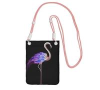 EdWal Abstract Flamingo Print Crossbody Bag For Women, Mini Phone Purses, Cute Phone Wallet, For Hiking Travel Gift