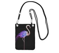 EdWal Abstract Flamingo Print Crossbody Bag For Women, Mini Phone Purses, Cute Phone Wallet, For Hiking Travel Gift