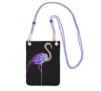 EdWal Abstract Flamingo Print Crossbody Bag For Women, Mini Phone Purses, Cute Phone Wallet, For Hiking Travel Gift