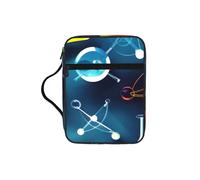 EdWal Abstract Science Chemistry Print Bible Case Cosmetic Bag with Sturdy Handle Wash Bag Tablet Sleeve Small Tool Bag for Books