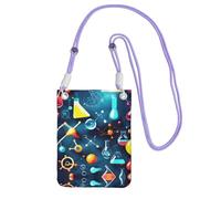 EdWal Abstract Science Chemistry Print Crossbody Bag For Women, Mini Phone Purses, Cute Phone Wallet, For Hiking Travel Gift