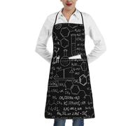 EdWal Abstract Science Chemistry Print Kitchen Aprons, Apron For Cooking With Pocket, Unisex Chef Aprons For Men Women