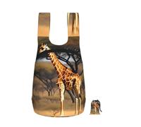 EdWal Africa Giraffe Majestic Tree Print Foldable Backpack Lightweight Hiking Bag Soft Travel Backpack Rucksack For Work And Gym