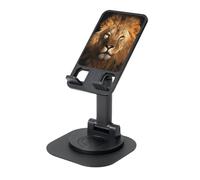 EdWal African Animal Lion Print Adjustable Foldable Phone Stand,360 Rotating Cell Phone Holder For Desk,Travel Essentials