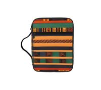 EdWal African Weaving Print Bible Case Cosmetic Bag with Sturdy Handle Wash Bag Tablet Sleeve Small Tool Bag for Books