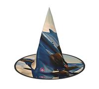 EdWal Aircraft Fighter Jets Print Halloween Witch Hat Costume Accessory Women Hats For Halloween Party Cosplay For Home, Yard,