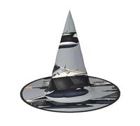 EdWal Aircraft Fighter Jets Print Halloween Witch Hat Costume Accessory Women Hats For Halloween Party Cosplay For Home, Yard,