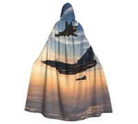 EdWal Aircraft Fighter Jets Print Unisex Adults Hooded Cloak Cape Uniform, Hooded Robe, For Halloween Cosplay Costumes