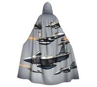 EdWal Aircraft Fighter Jets Print Unisex Adults Hooded Cloak Cape Uniform, Hooded Robe, For Halloween Cosplay Costumes